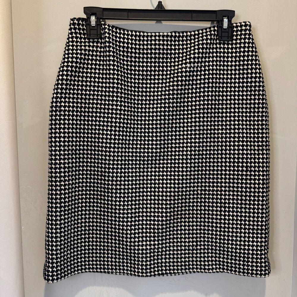 J McLaughlin Houndstooth Mini Skirt Women’s 6 Lined Preppy Chic Classic